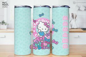 Sanrio Kawaii Hello Kitty Coffee 20oz Tumbler Design