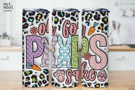 EASTER Peeps Bunny Rabbit Spring Puffy 20oz Tumbler Design