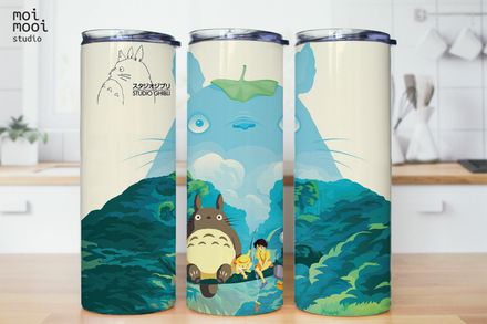 Anime Ghibli Totoro 20oz Tumbler Design