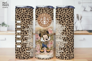 Leopard Disney Minnie Mouse 20oz Tumbler Design