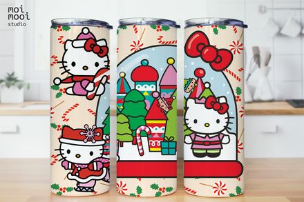 Sanrio Christmas Hello Kitty 20oz Tumbler Design