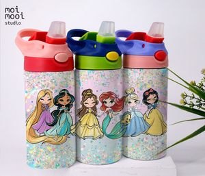 Disney Princess Cartoon 12oz Kids Sippy Tumbler Design