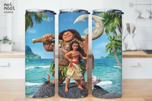 Disney Princess Moana Cartoon 20oz Kids Tumbler Design