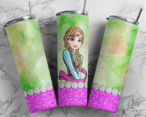 Disney Princess Ana Frozen Winter Girl Cartoon 20oz Kids Tumbler Design