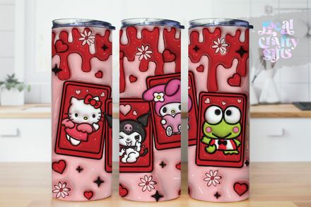 Sanrio Hello Kitty Friends 3D Puff 20oz Kids Tumbler Design