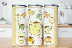 Sanrio Hello Kitty Dog Pompompurin 20oz Tumbler Design