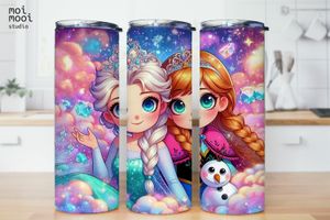 Disney Princess Elsa Cartoon 20oz Kids Tumbler Design