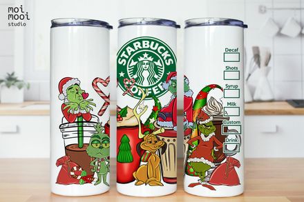 Christmas Grinch Coffee 20oz Tumbler Design