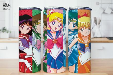 Sailor Moon Princess Anime 20oz Tumbler Design