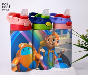 Blippi Kids Science Cartoon 12oz Sippy Tumbler Design