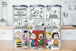 Peanuts Snoopy White Dog 20oz Tumbler Design