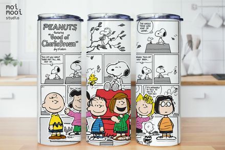Peanuts Snoopy White Dog 20oz Tumbler Design