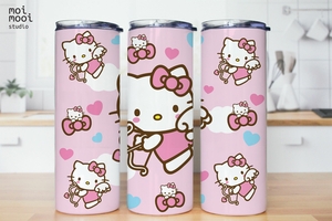 Sanrio Kawaii Hello Kitty Angel Cupid 20oz Tumbler Design
