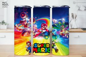 Super Mario Video Game Boy Kids 20oz Tumbler Design
