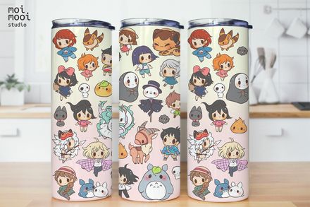 Anime Cartoon Ghibli Spirited Away Totoro 20oz Tumbler Design