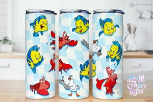 Disney Little Mermaid Boy 20oz Tumbler Design