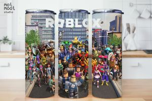 Roblox Video Game Boy Kids 20oz Tumbler Design