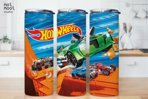 Cars Hot Wheels Toy 20oz Kids Tumbler Design