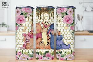 Winnie the Pooh Bear Honey 20oz Tumbler Design