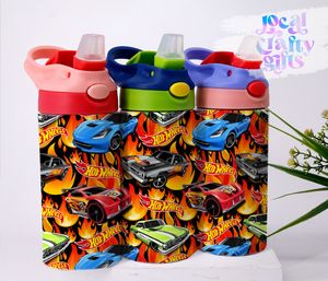 Cars Hot Wheels Toy 12oz Kids Sippy Tumbler Design