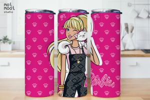 Barbie Doll Girl Toy Kids 20oz Tumbler Design