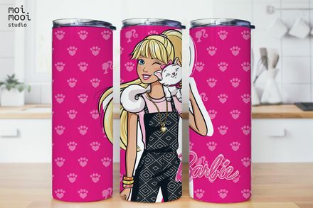 Barbie Doll Girl Toy Kids 20oz Tumbler Design