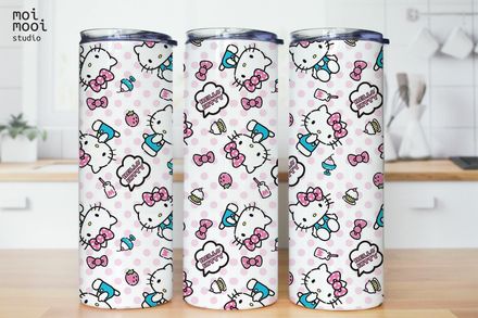 Sanrio Kawaii Hello Kitty 20oz Tumbler Design