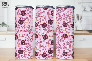 Sailor Moon Kitty Cat Anime 20oz Tumbler Design
