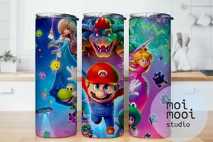 Mario Galaxy Movie 20oz Tumbler Design