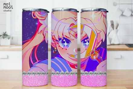 Sailor Moon Princess Anime 20oz Tumbler Design