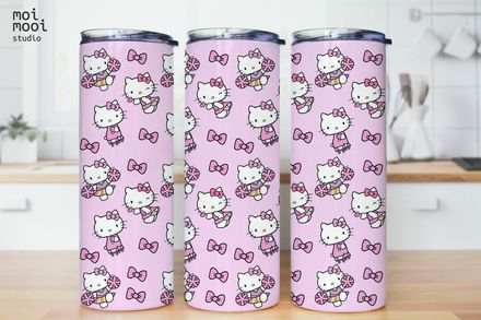 Sanrio Kawaii Hello Kitty 20oz Tumbler Design