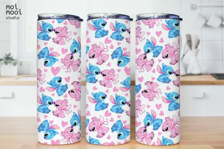 Disney Stitch Kawaii Blue Koala 20oz Tumbler Design