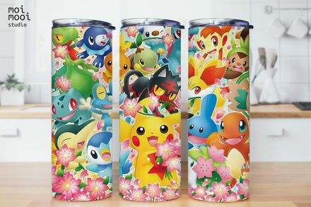 Anime Monster Pokemon 20oz Tumbler Design