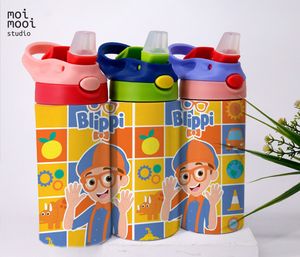 Blippi Kids Science Cartoon 12oz Sippy Tumbler Design
