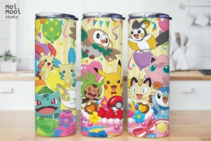 Anime Cartoon Pokemon Monster 20oz Tumbler Design