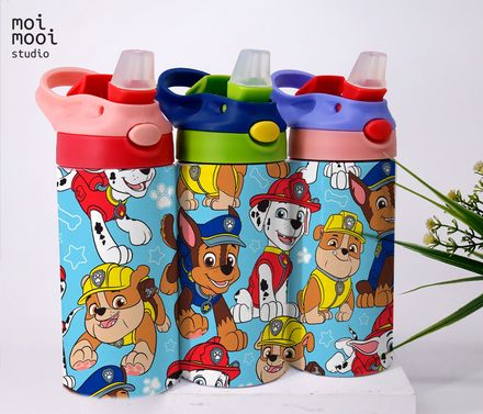 Puppy Dog Paw Patrol Police Cartoon 12oz Kids Sippy Tumbler Design