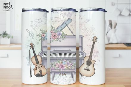 Piano Violin Music Teacher 20oz Tumbler Design
