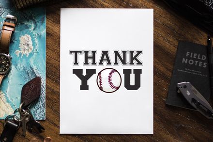 Sports Coach Thank you Cards