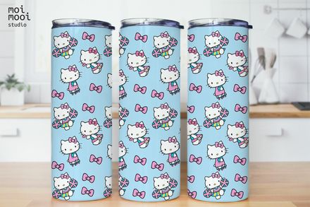 Sanrio Kawaii Hello Kitty 20oz Tumbler Design