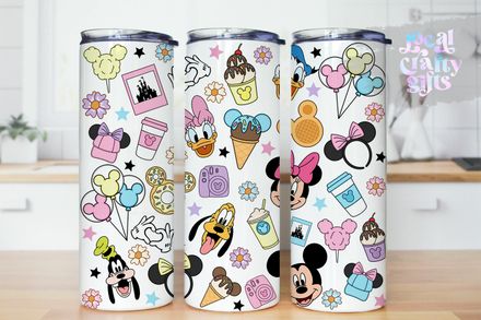 Disney Pattern Element Minnie Cartoon 20oz Kids Tumbler Design