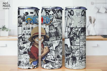 Anime Onepiece Pirates 20oz Tumbler Design