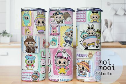 The Monsters Labubu 20oz Tumbler Design