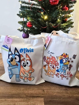 Custom Totes Blue Dog