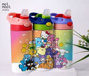 Sanrio Kawaii Hello Kitty Care Bears Doll Toy Cartoon 12oz Kids Sippy Tumbler Design