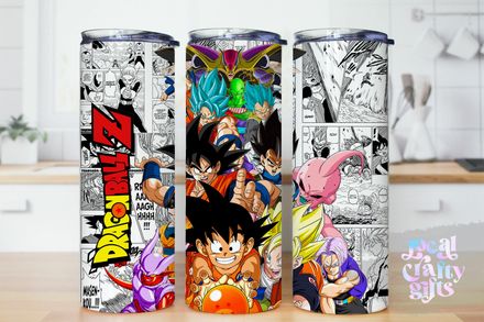Anime Dragonball Z 20oz Tumbler Design