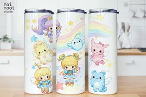 Retro Rainbow Brite Cute 80s 90s 20oz Tumbler Design