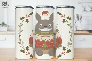 Christmas Anime Ghibli Totoro 20oz Tumbler Design