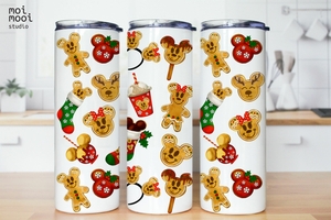Christmas Disney Mickey Minnie Mouse Friends 20oz Tumbler Design
