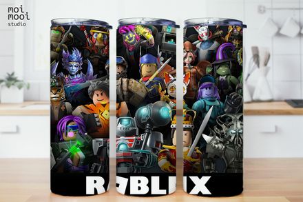 Roblox Video Game Boy Kids 20oz Tumbler Design
