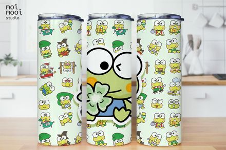 Sanrio Hello Kitty Frog Keroppi 20oz Tumbler Design